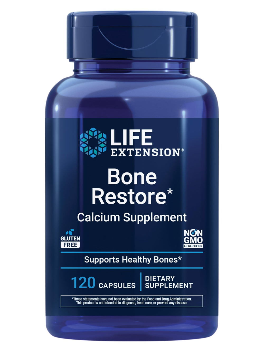 Life Extension Bone Restore bottle and capsules for bone support.