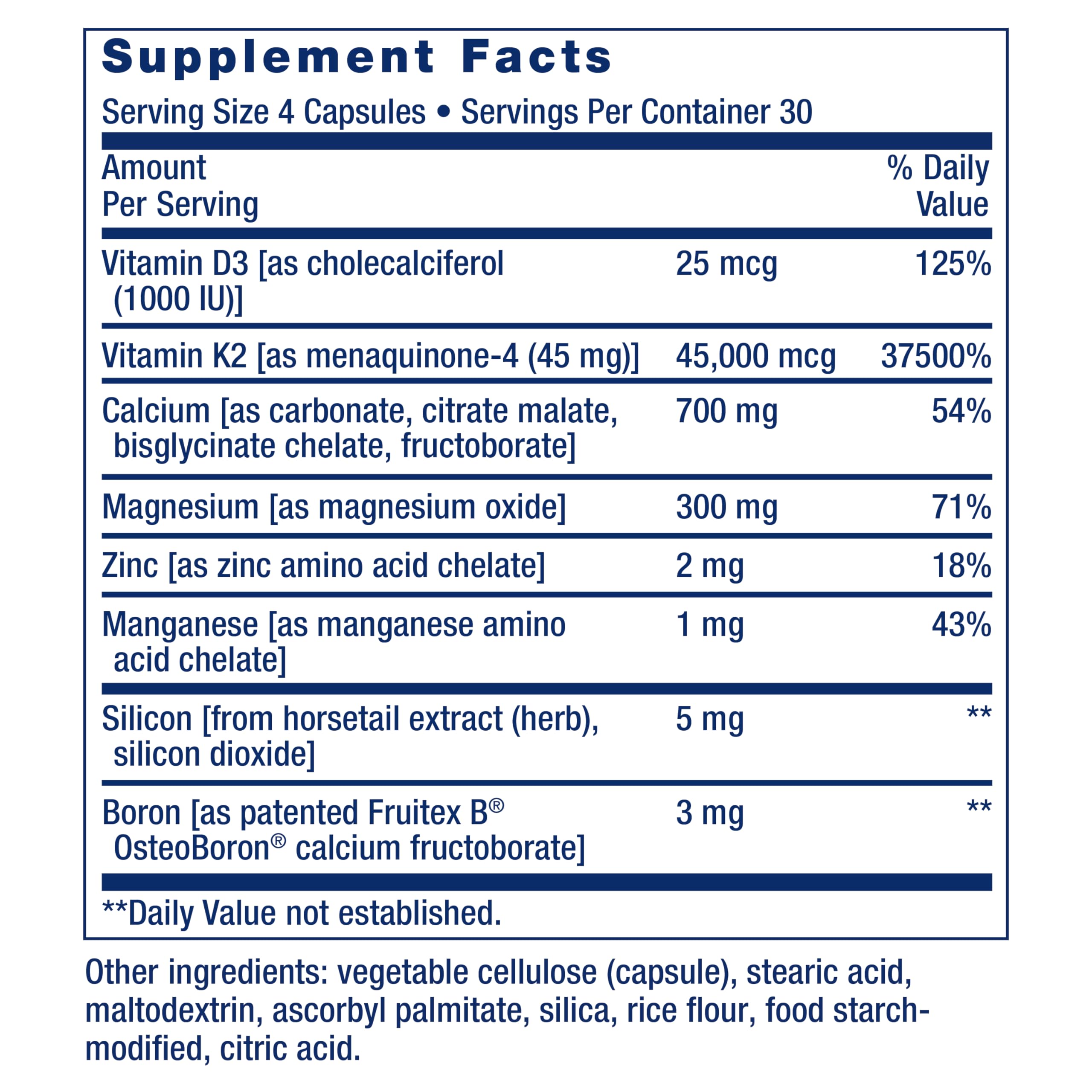Life Extension Bone Restore Elite vitamin D3 label emphasizing mineral absorption support