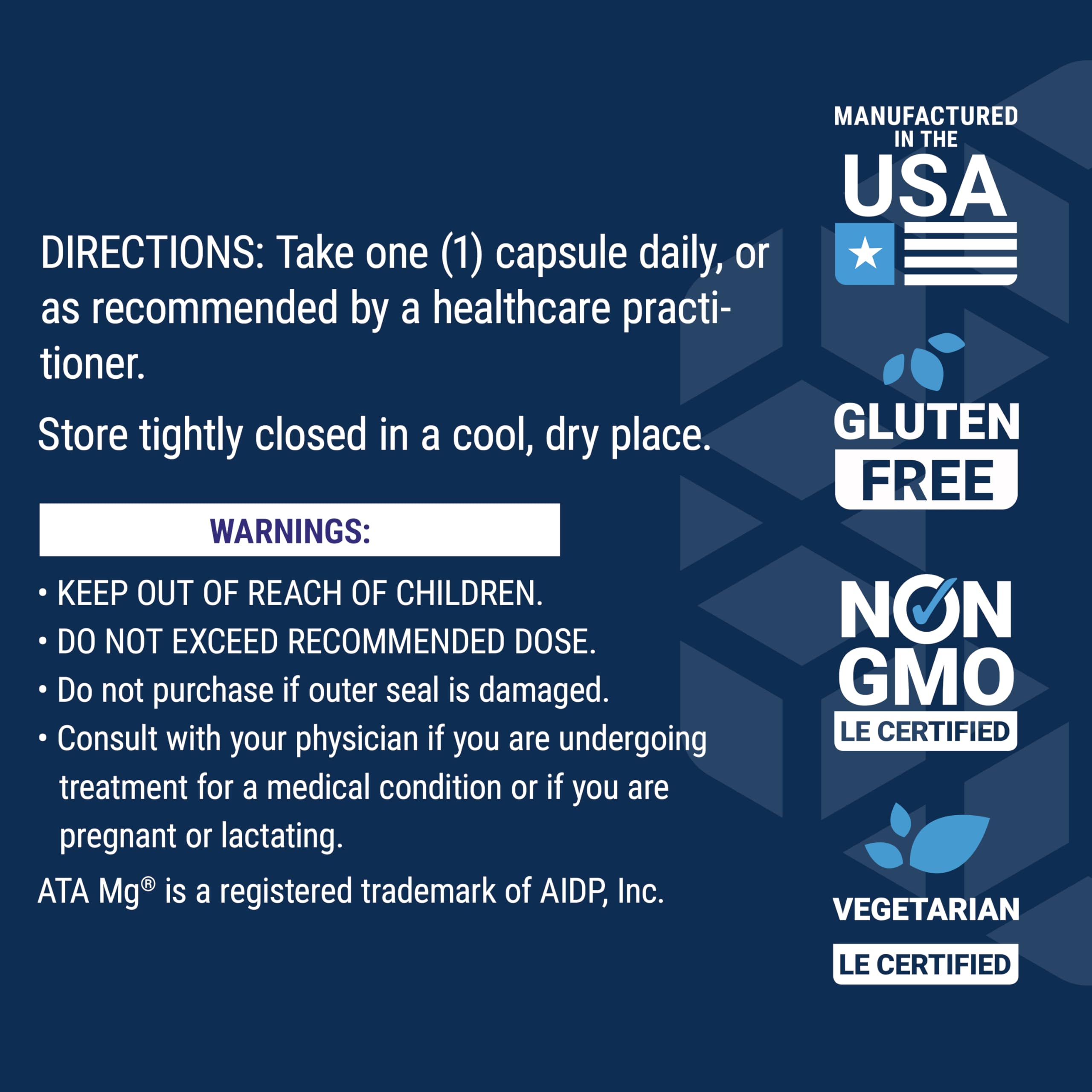 Life Extension Calm-Mag gluten-free badge for dietary compatibility.