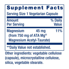 Life Extension Calm-Mag label details show non-GMO and gluten-free status.