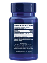 Life Extension Citicoline bottle label highlights non-GMO and gluten-free formula