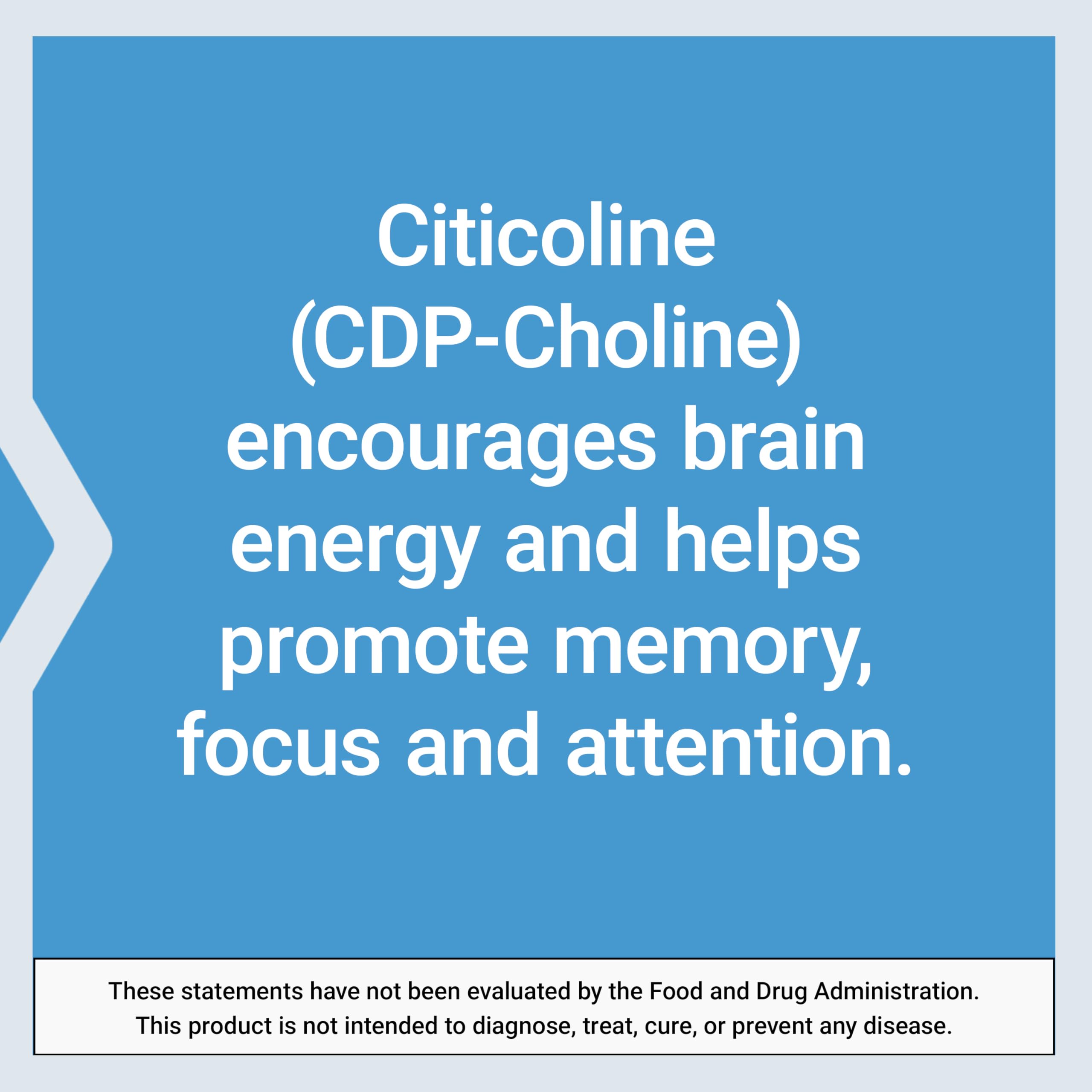 Life Extension Citicoline bottle with daily routine setup