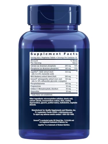 Life Extension Cognitex Elite bottle side view suggesting easy daily use