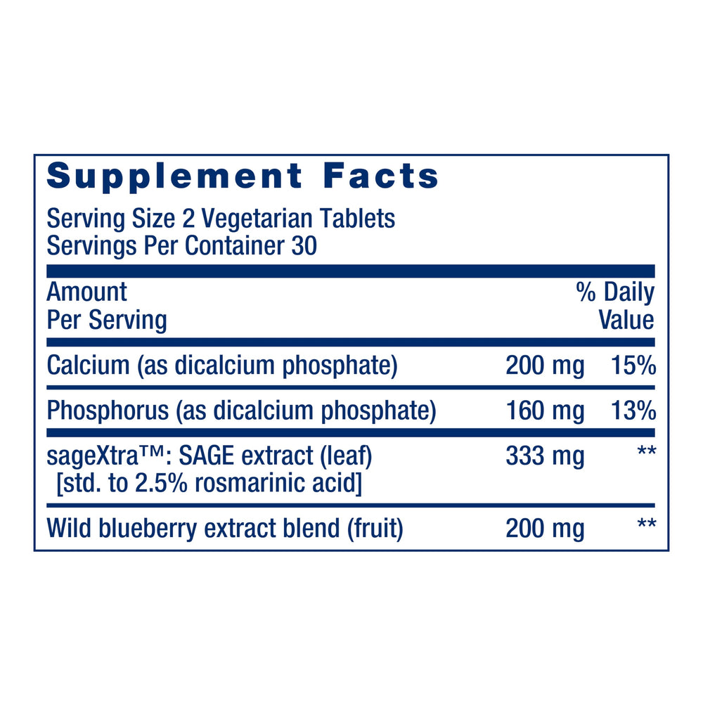 Life Extension Cognitex Elite bottle top view with tablets ready