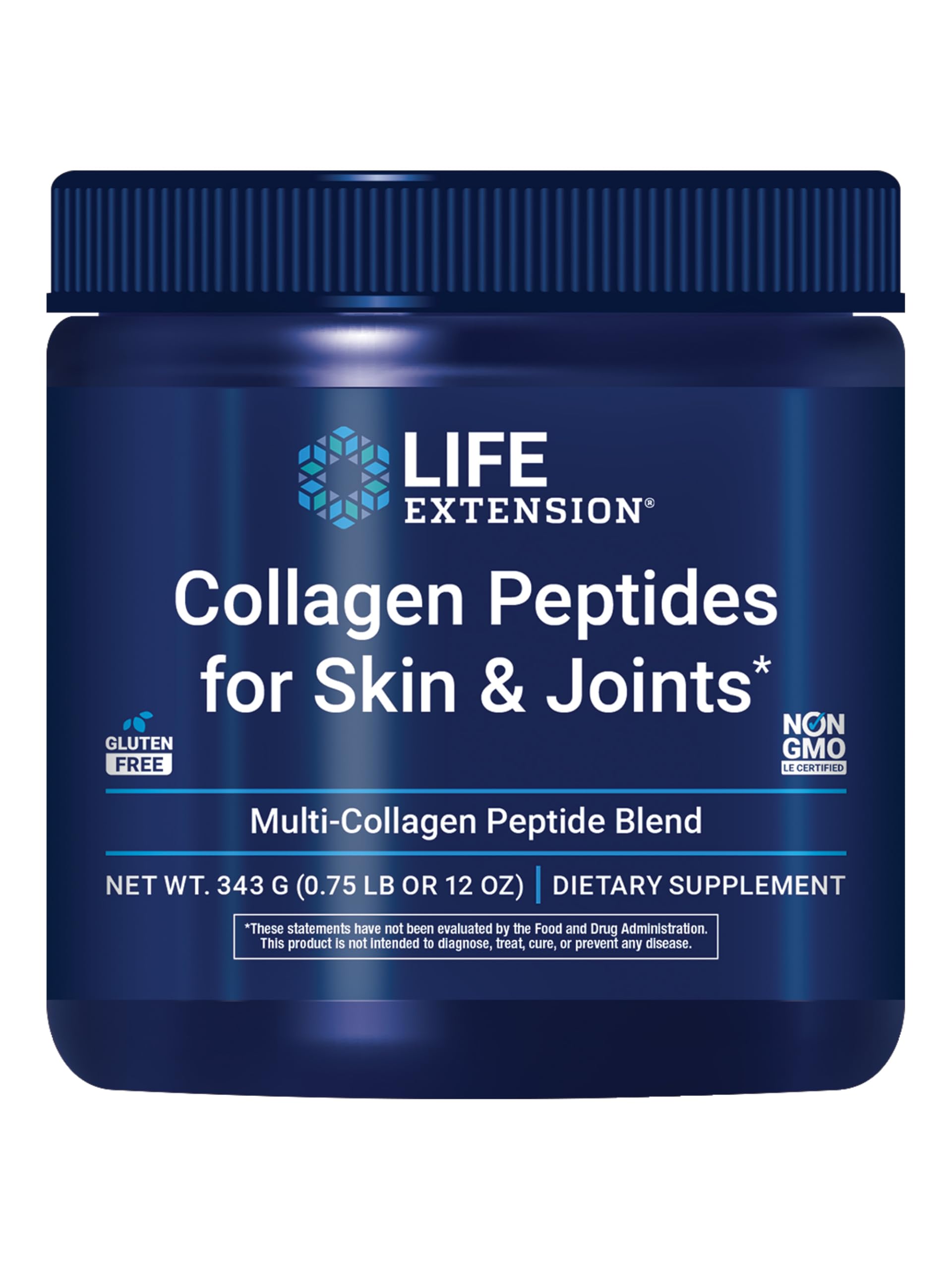 Life Extension Collagen Powder bottle pour for daily beauty and mobility.