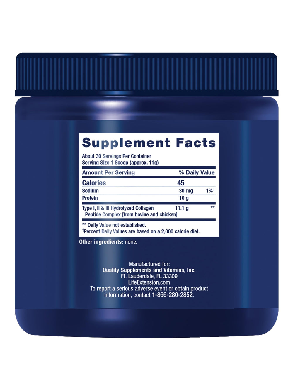 Life Extension Collagen Powder scoop dissolve demonstrates easy mixing.