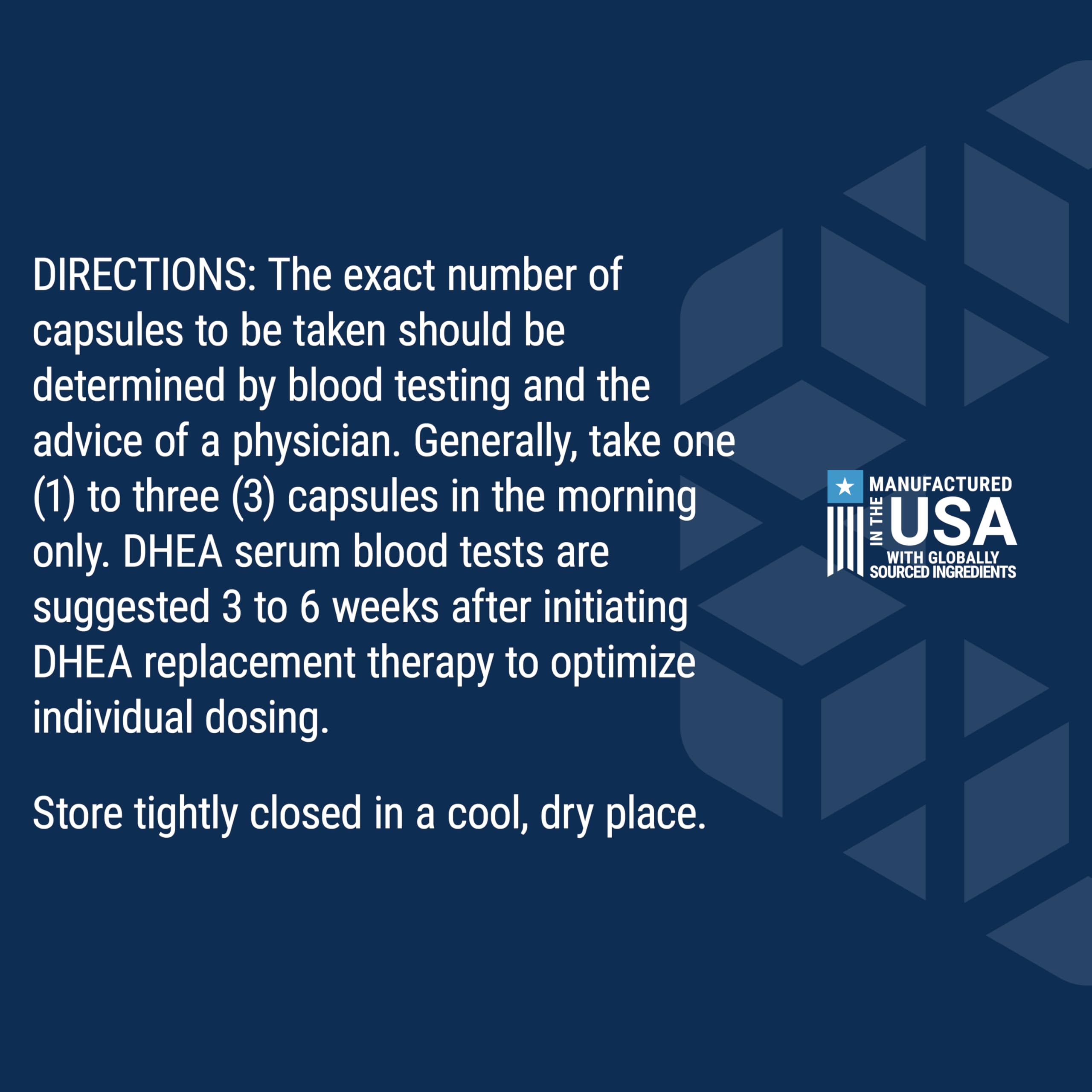 Life Extension DHEA 25mg certificate of analysis page