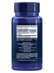 Close-up of Life Extension DHEA capsules for daily wellness support.