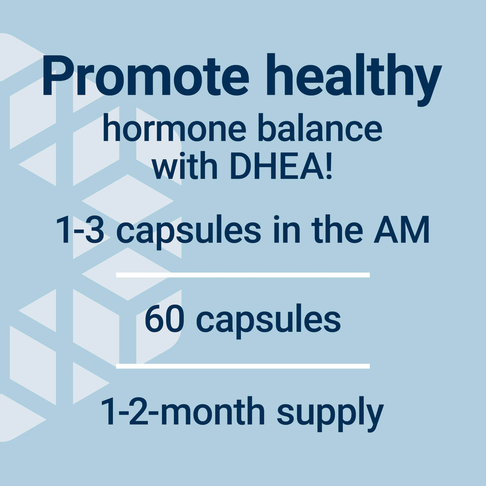 Life Extension DHEA packaging highlights non-GMO icon.