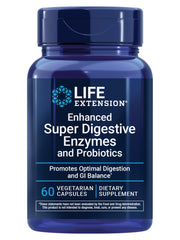 Life Extension Enhanced Super Digestive Enzymes bottle cap illustrates easy daily digestive support.