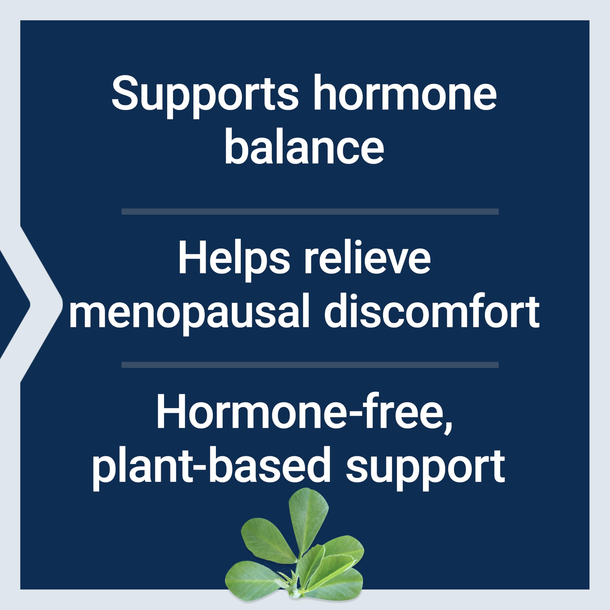 Packaging shot emphasizes quality ingredients for daily menopause support.