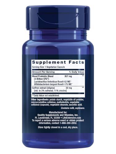 Life Extension FlorAssist capsules shown as convenient daily dose.