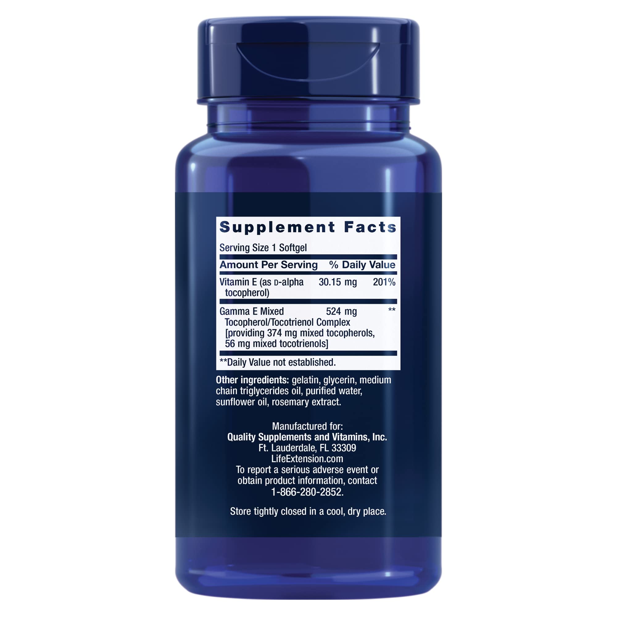 Life Extension Gamma E softgels in hand for easy daily antioxidant support.