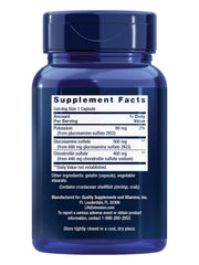 Life Extension label close-up showing key joint health ingredients.