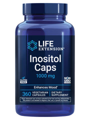 Life Extension Inositol Caps bottle front showing 1000 mg for mood support