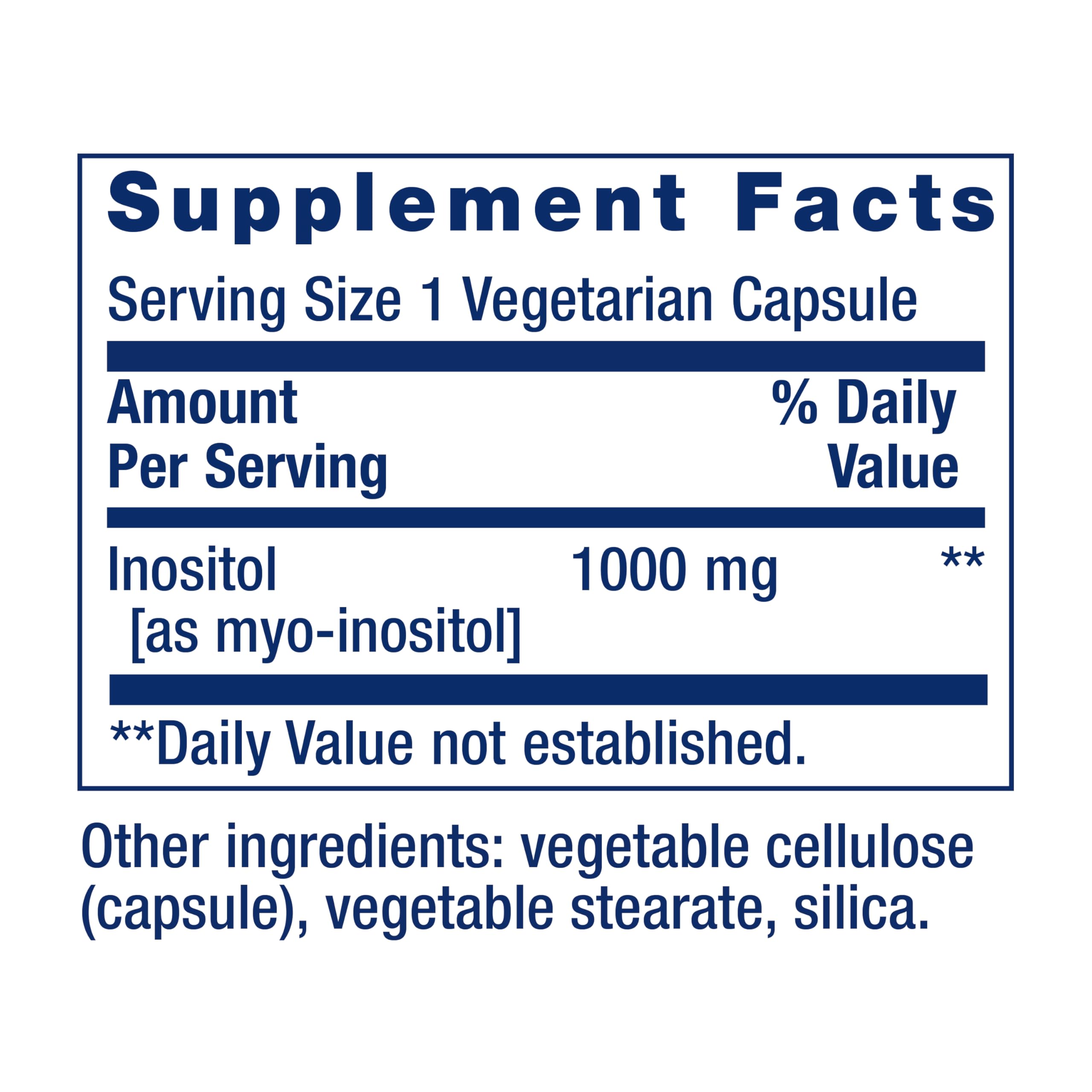 Life Extension Inositol Caps close-up capsule texture for easy swallowing