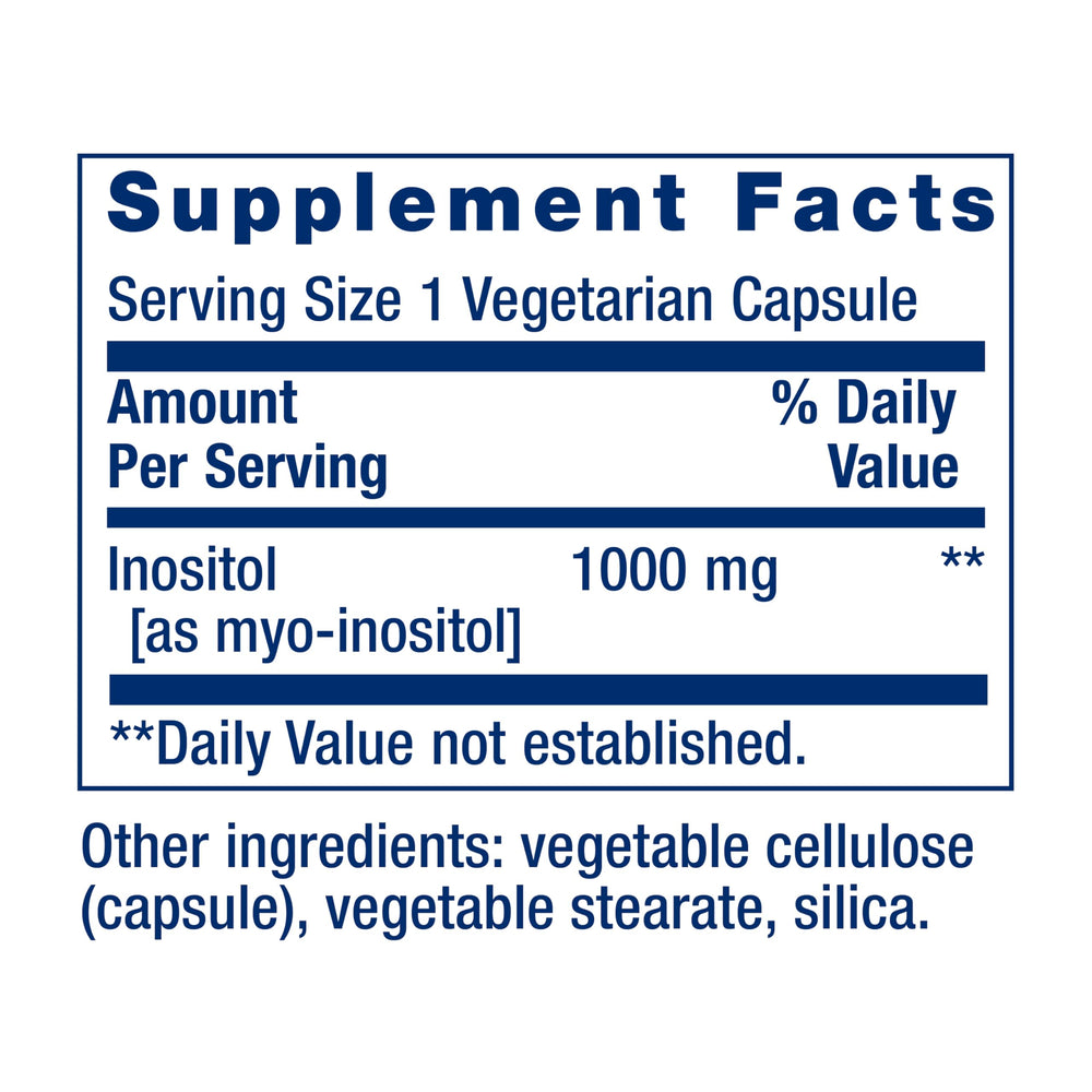 Life Extension Inositol Caps close-up capsule texture for easy swallowing