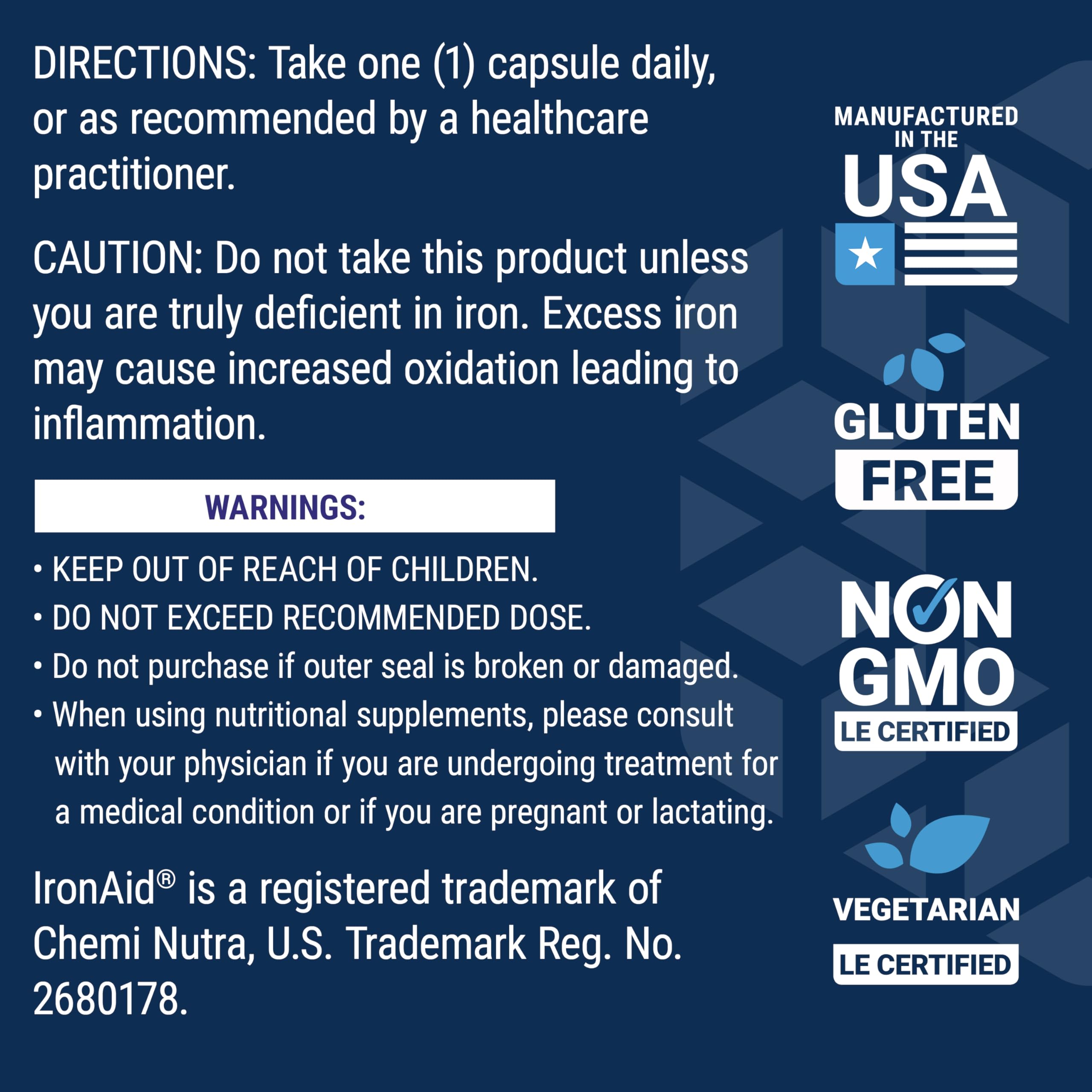 Life Extension Iron Protein Plus gluten-free formula supports diverse diets.