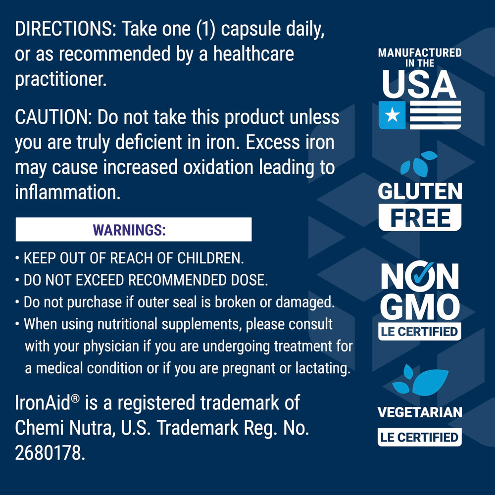 Life Extension Iron Protein Plus gluten-free formula supports diverse diets.