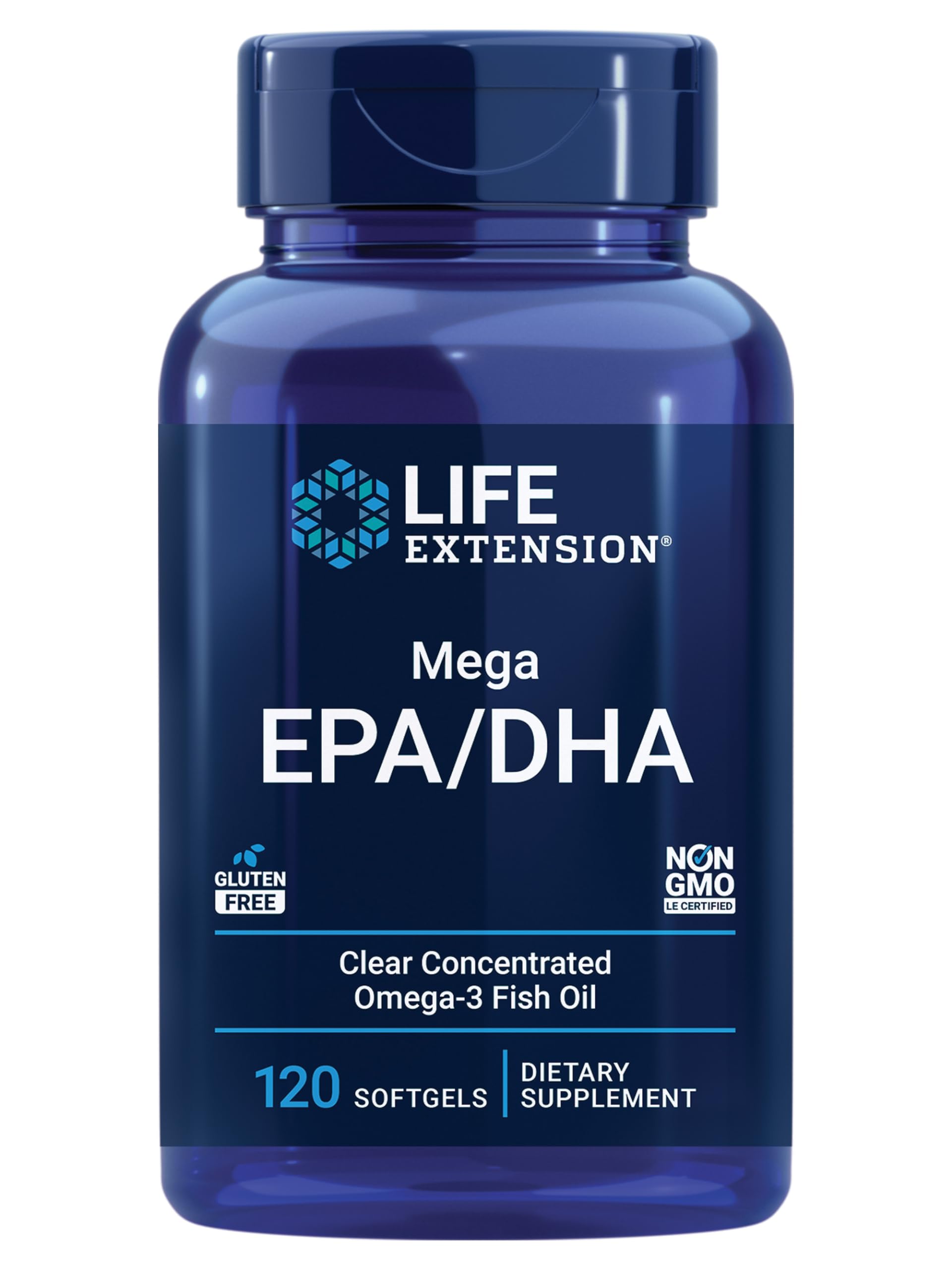 Life Extension Mega EPA/DHA bottle pour for easy daily omega-3 intake