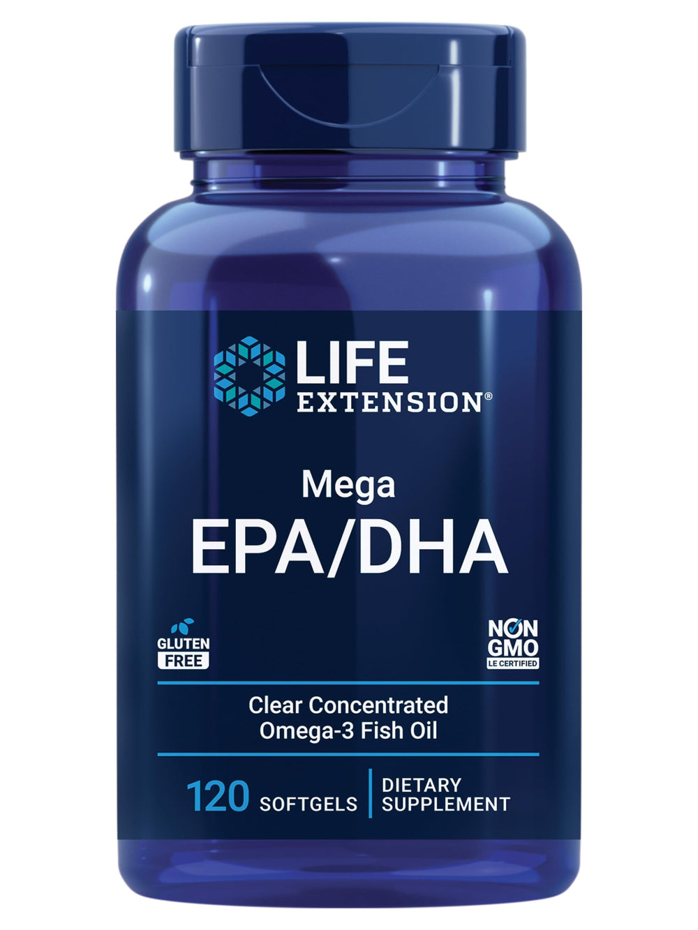 Life Extension Mega EPA/DHA bottle pour for easy daily omega-3 intake