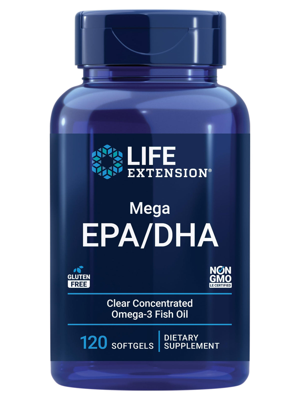 Life Extension Mega EPA/DHA bottle pour for easy daily omega-3 intake