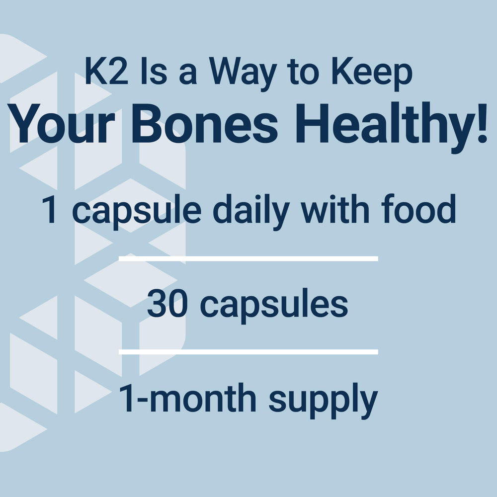 Life Extension Mega Vitamin K2 bottle on desk — convenient routine.