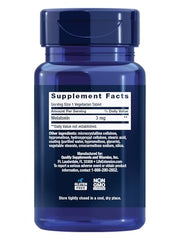 Life Extension Melatonin tablets pack highlights 3 mg dose for extended rest
