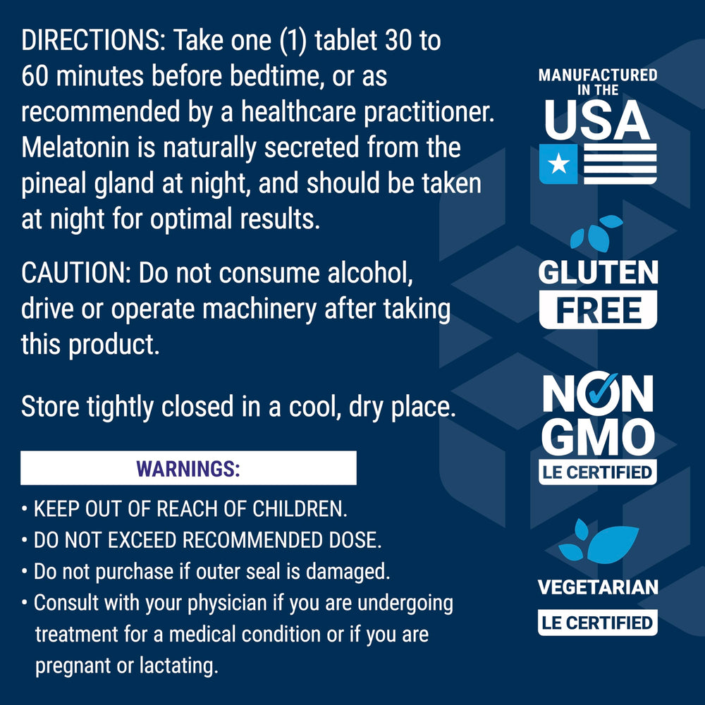 Life Extension Melatonin 6-Hour non-GMO-symbol signals high-purity ingredients.