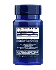 Life Extension Melatonin capsules close-up reveals vegetarian formula designed for sleep support.