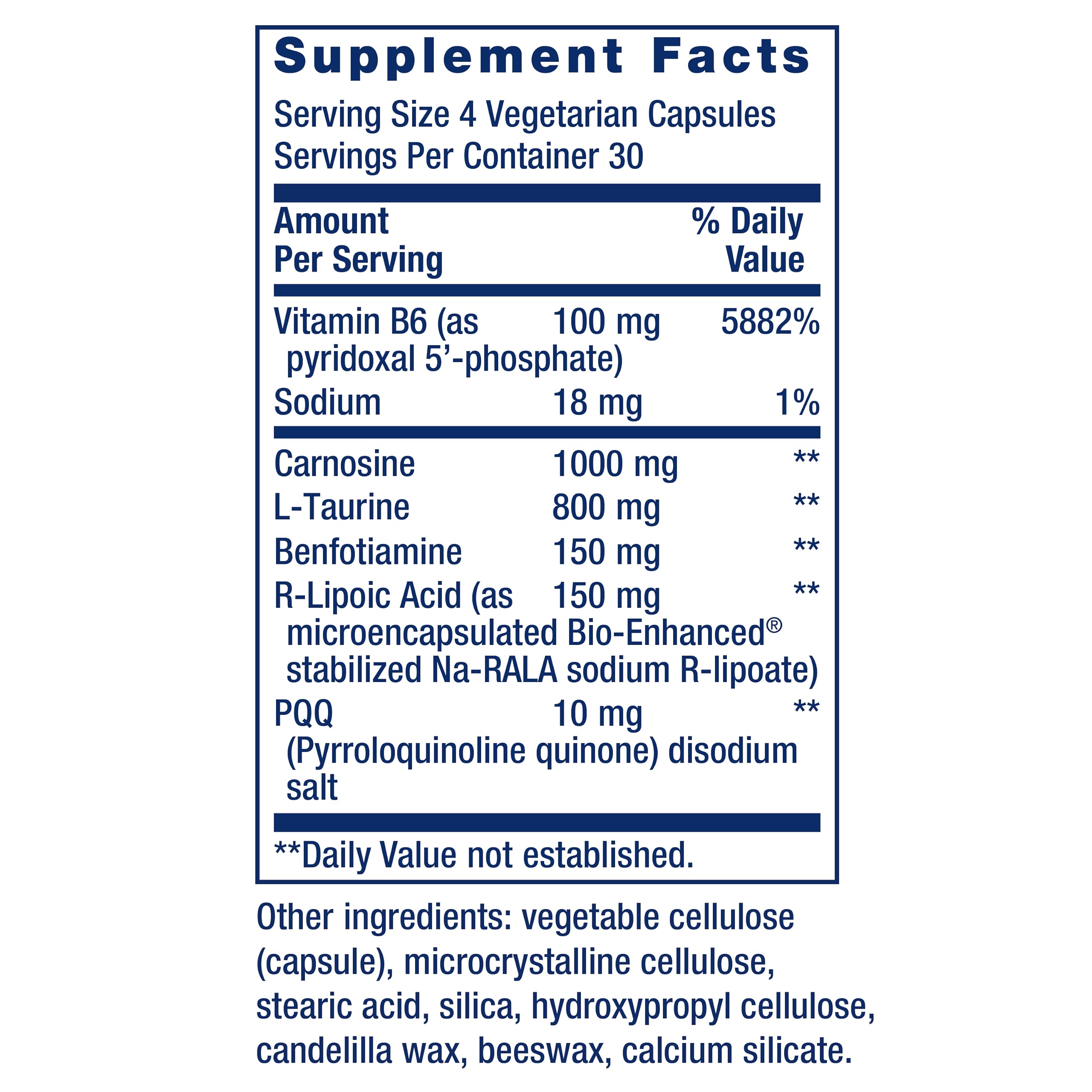 Life Extension Mitochondrial Energy Optimizer label close-up showing gluten-free and non-GMO features