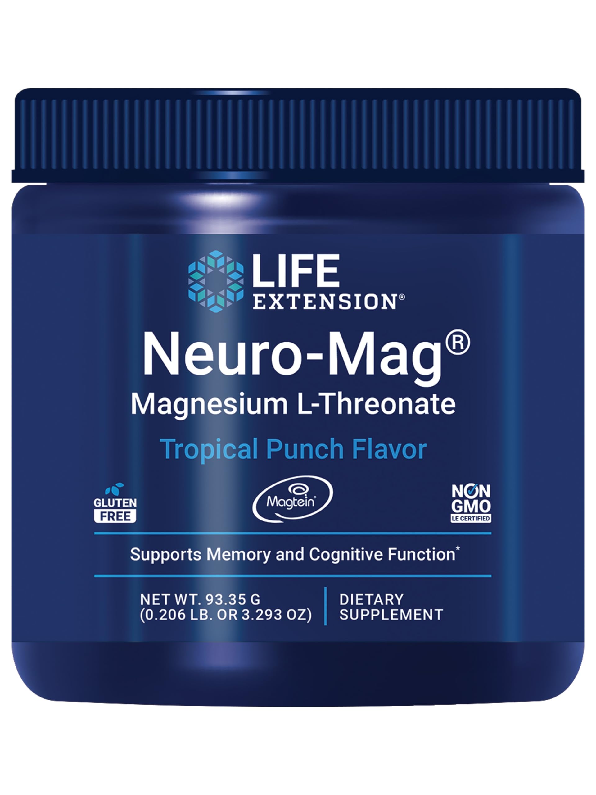 Life Extension Neuro-Mag bottle pours, illustrating easy cognitive-support supplementation