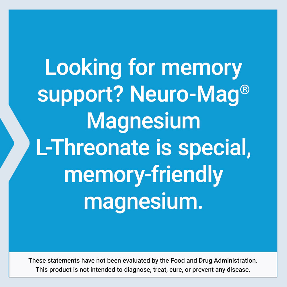 Ingredients panel showcases high-purity Magtein magnesium L-threonate