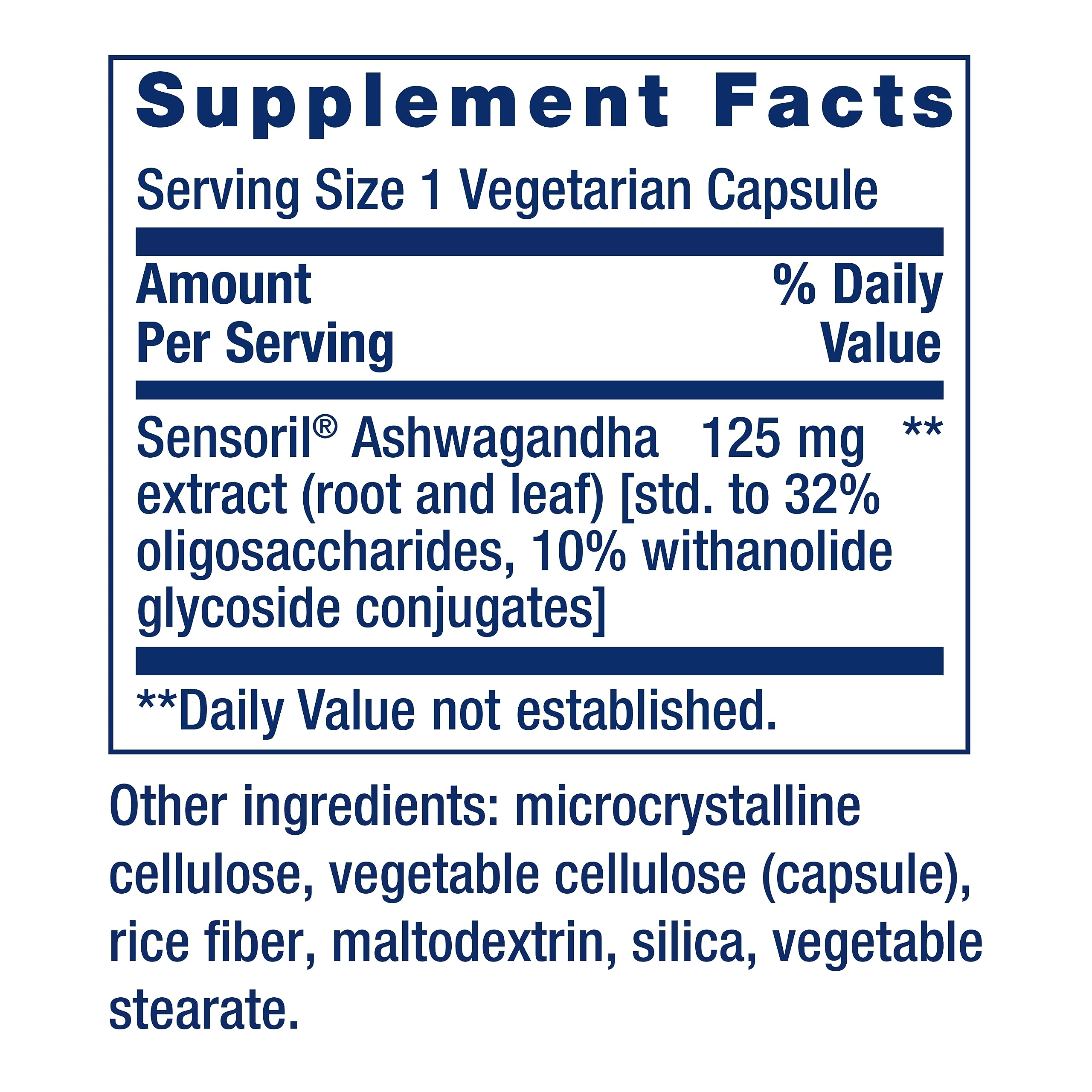 Life Extension Optimized Ashwagandha label view highlighting quality and purity.