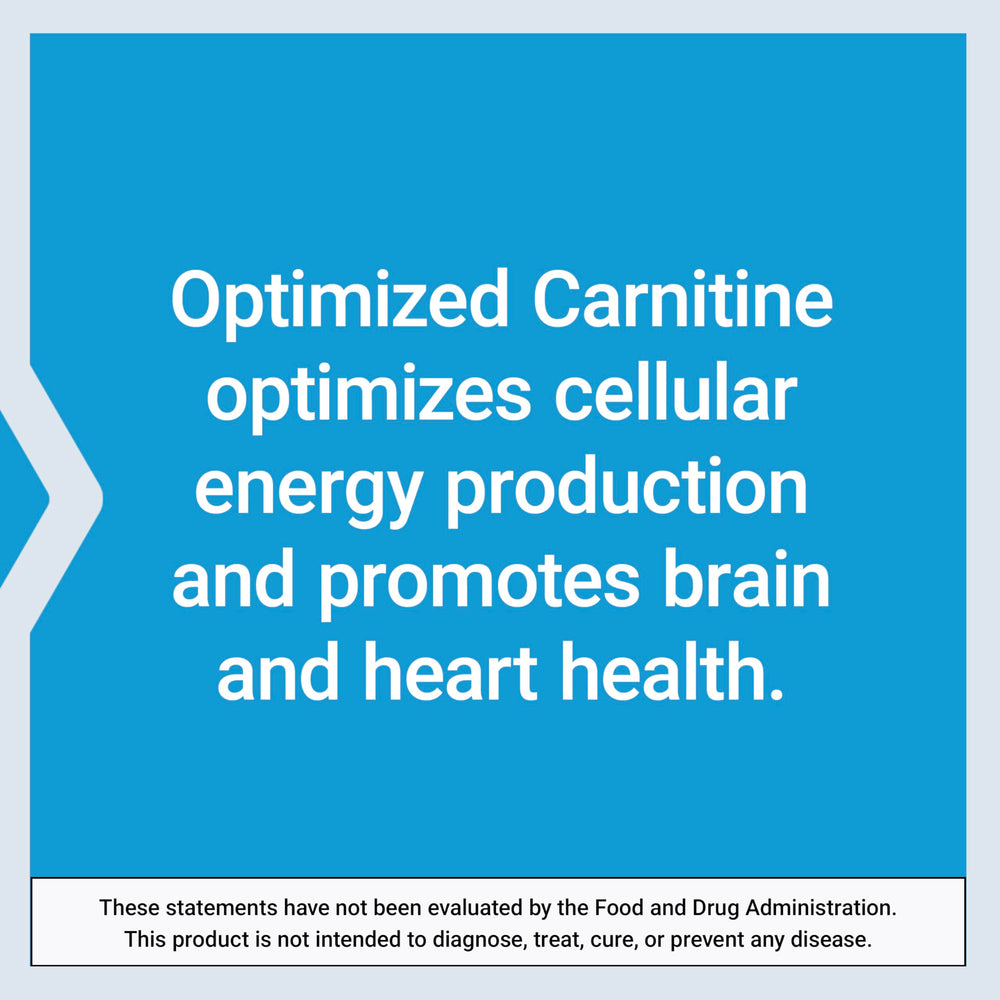 Life Extension Optimized Carnitine non-GMO symbol reinforces product integrity and traceability.
