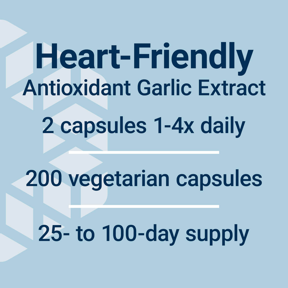 Life Extension Optimized Garlic ingredients profile features allicin and oligosulfides for key benefits.