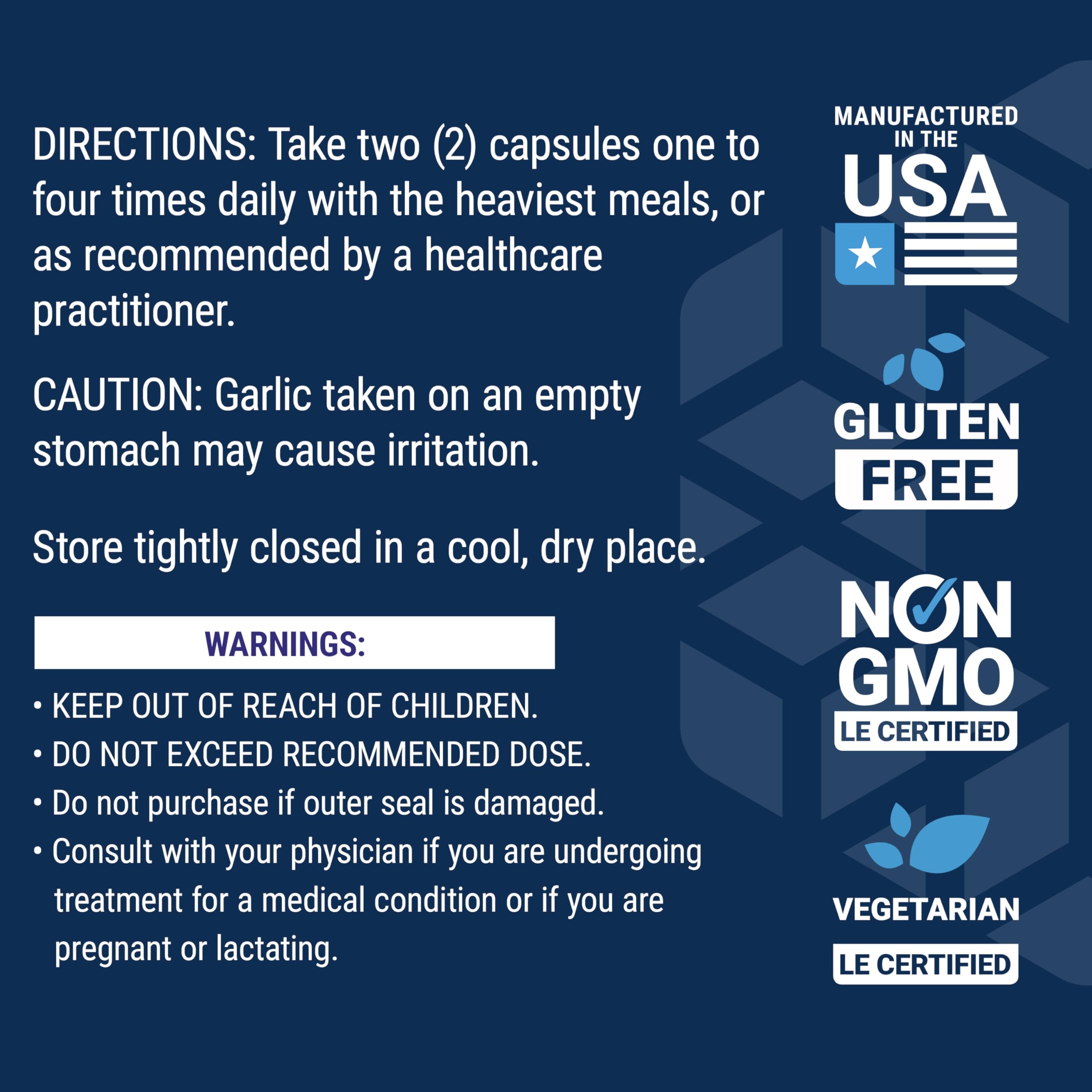 Life Extension Optimized Garlic capsule close-up conveys premium dosing and consistency.