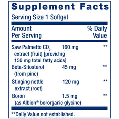 Life Extension PalmettoGuard softgels shown in bottle.