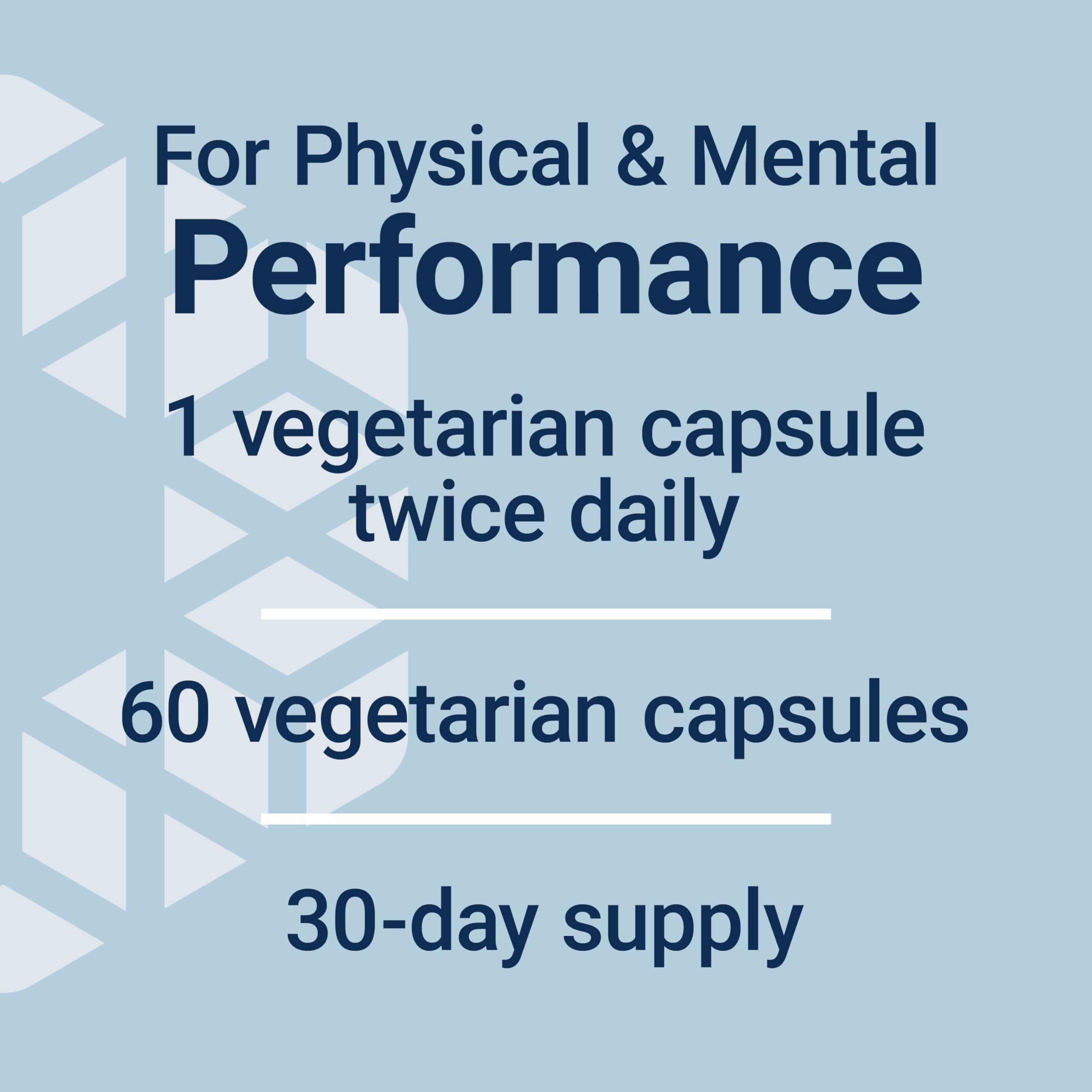Life Extension Rhodiola capsules in hand for portable mental performance.