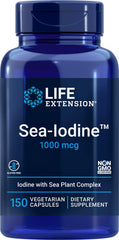 Life Extension Sea-Iodine 1000 mcg bottle close-up for iodine support.