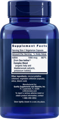 Life Extension Sea-Iodine capsules arranged for easy swallowing.
