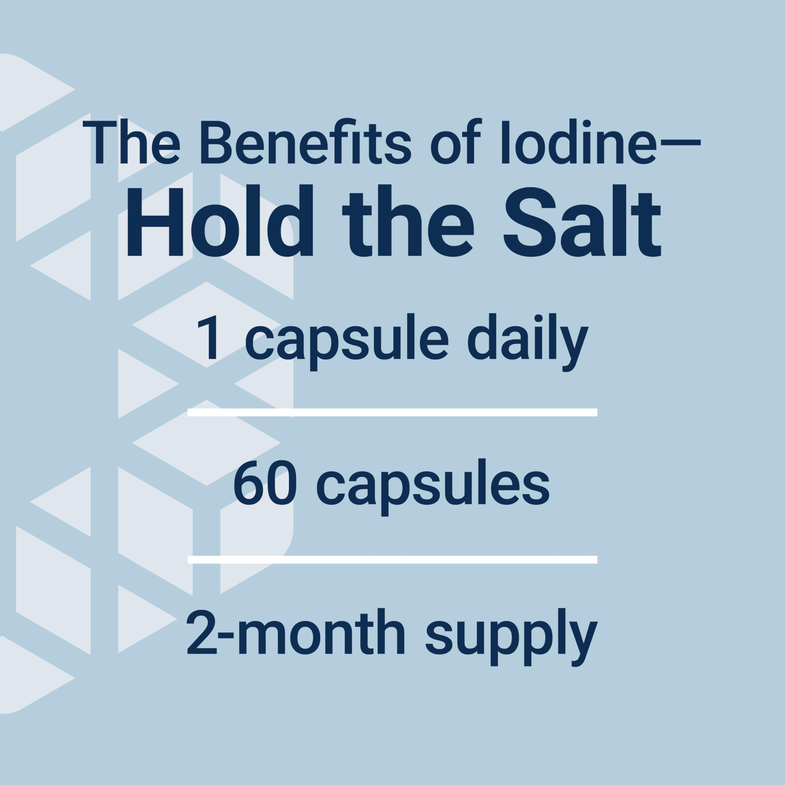 Ingredients panel for Life Extension Sea-Iodine featuring kelp and bladderwrack