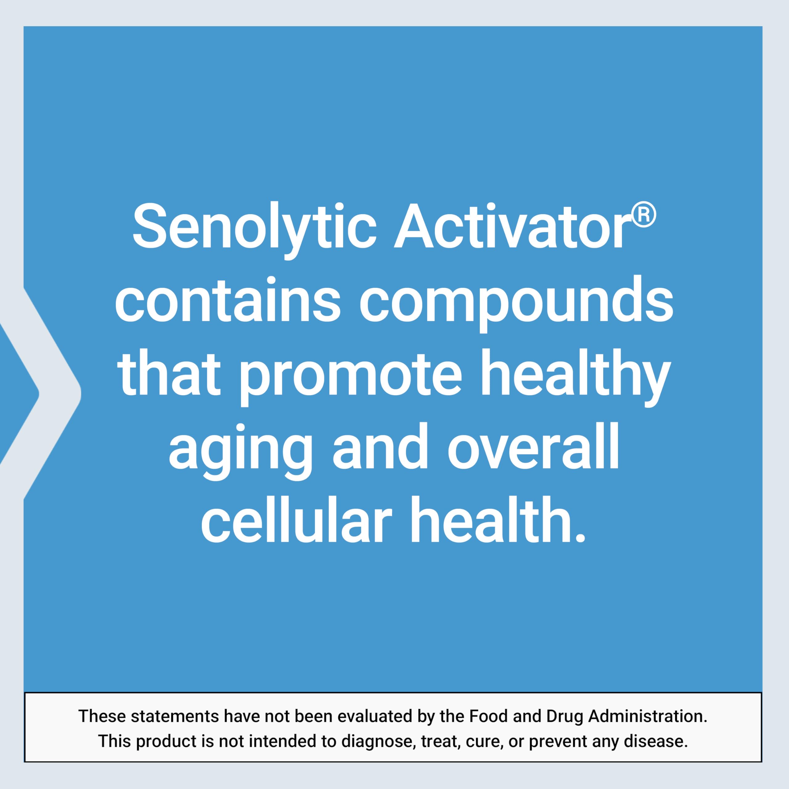 Life Extension Senolytic Activator made in USA seal on bottle