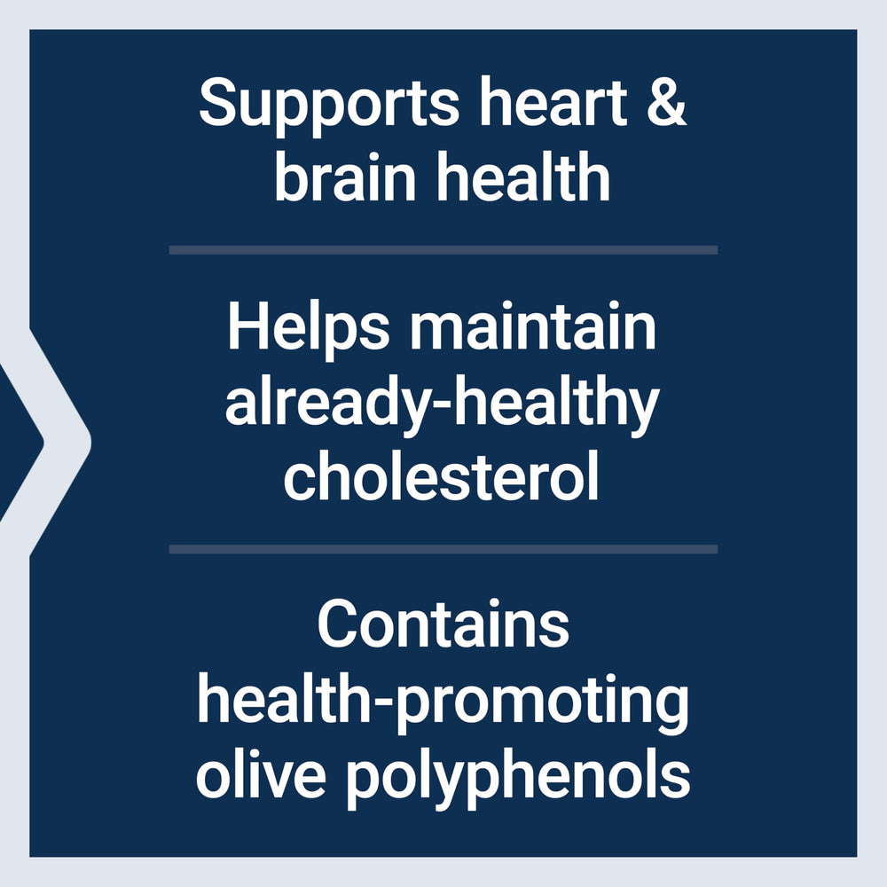 Life Extension Super Omega-3 bottle back label showing olive extract and sesame lignans.
