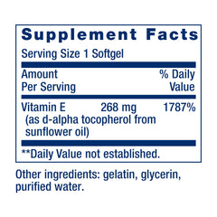 Life Extension Super Vitamin E label detail with USA-made, non-GMO assurance.