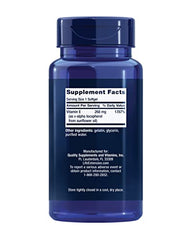 Life Extension Super Vitamin E softgels closeup showing high-absorption formula.