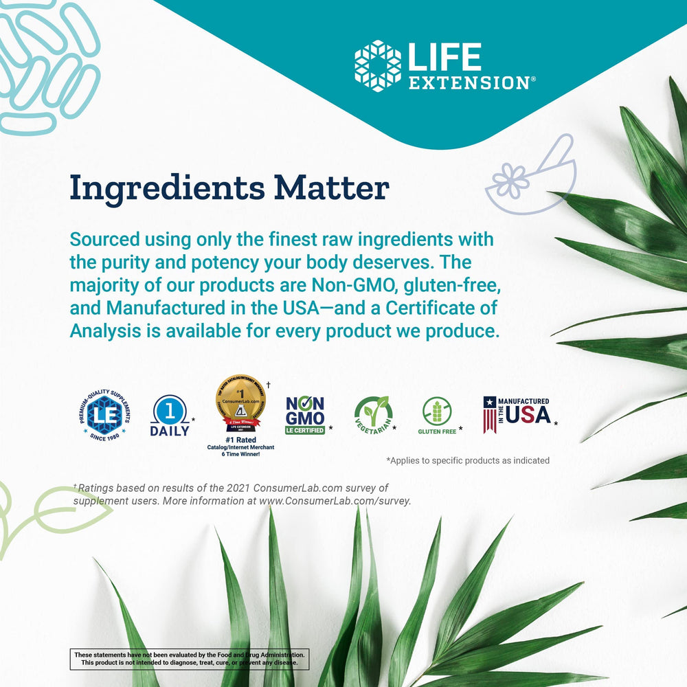 Life Extension TMG label close-up shows ingredients and dosage guidance.