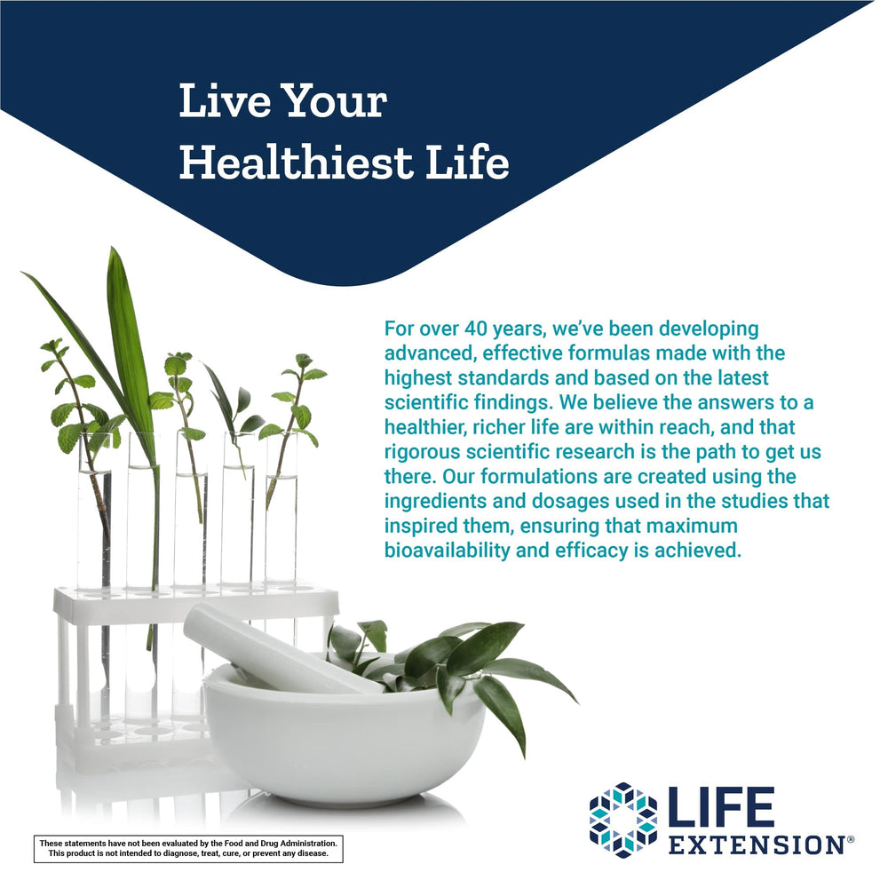 Life Extension TMG lifestyle scene promotes daily wellness routine.