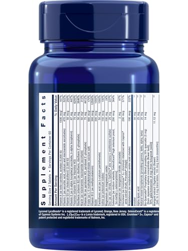 Life Extension Two-Per-Day tablets close-up showing texture for daily nutrition