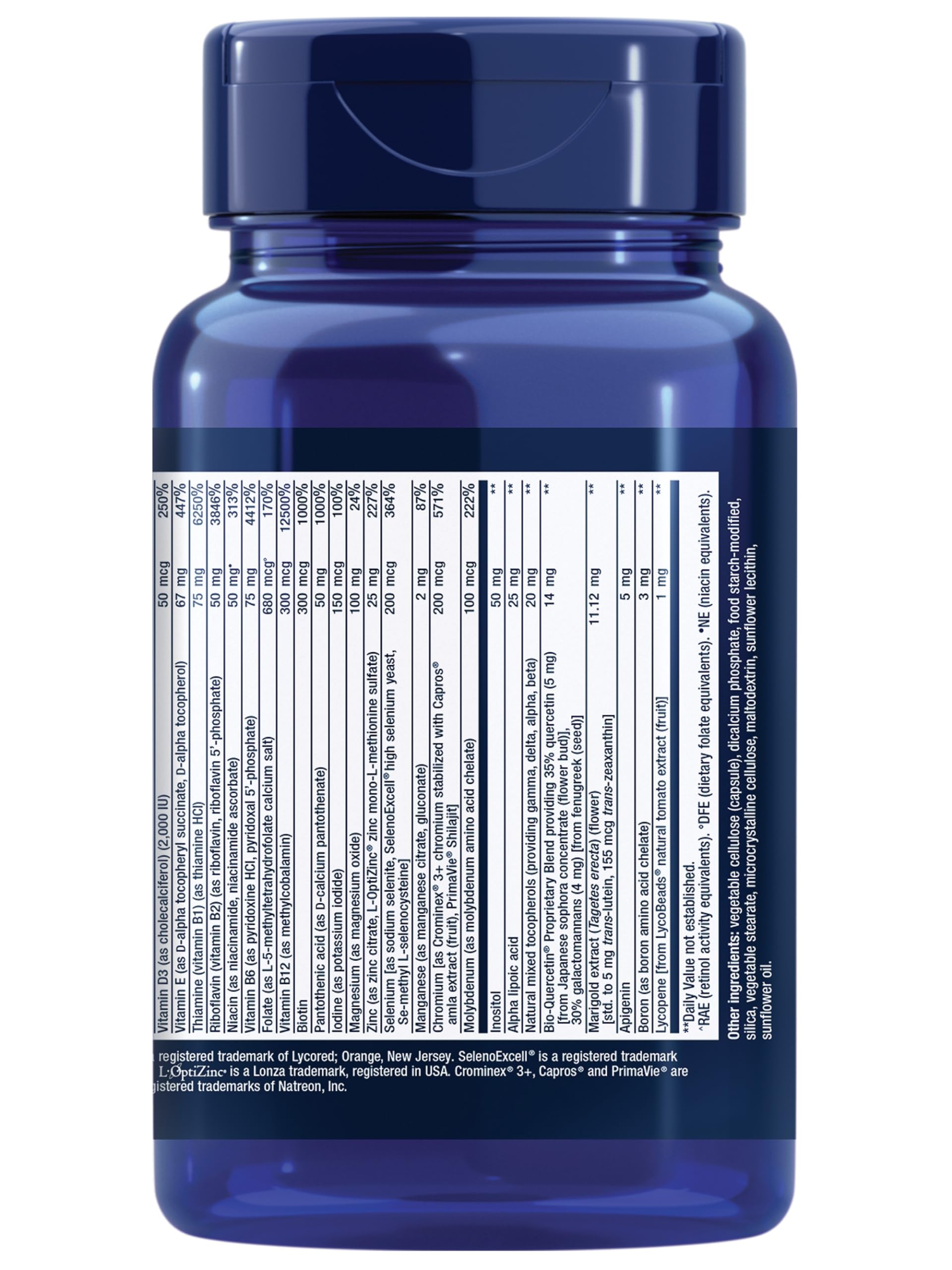 Life Extension Two-Per-Day tablets close-up